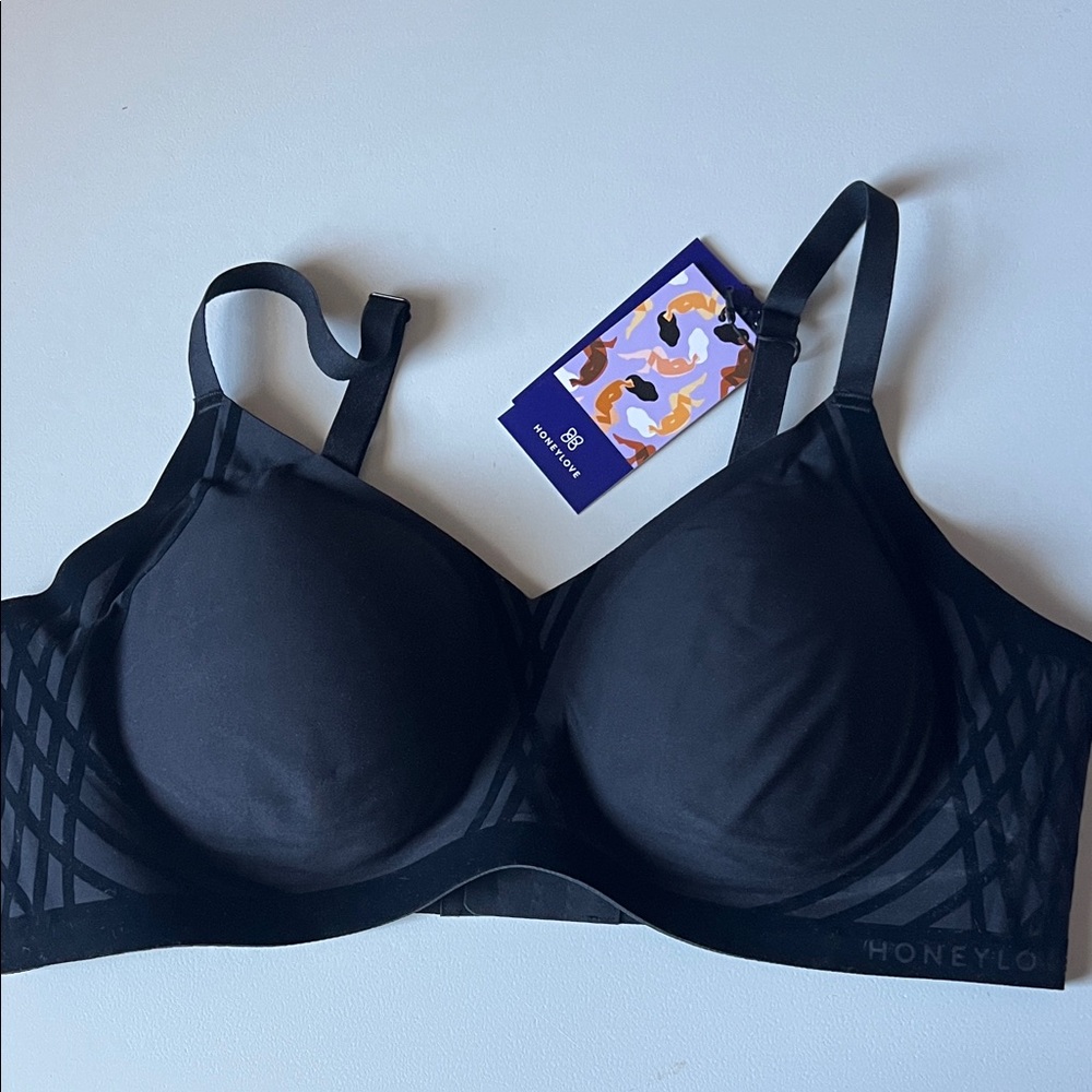 NWT Honeylove Elegant Black Bra